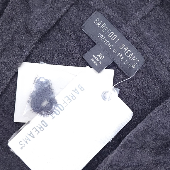 Nwt Barefoot Dreams CozyChic Ultra Lite Hoodie Grey Cardigan Size XS & M - Picture 3 of 7